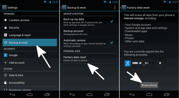 Android Tablet zurücksetzen ohne Passwort