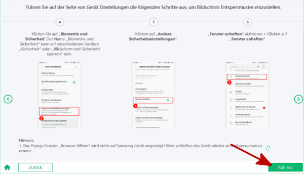 Handy muster vergessen