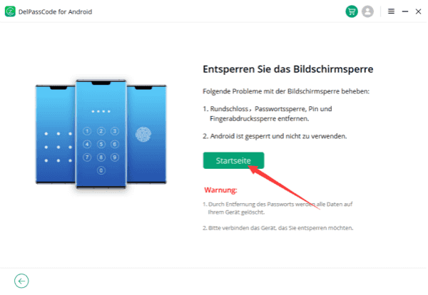 Android tablet pin vergessen