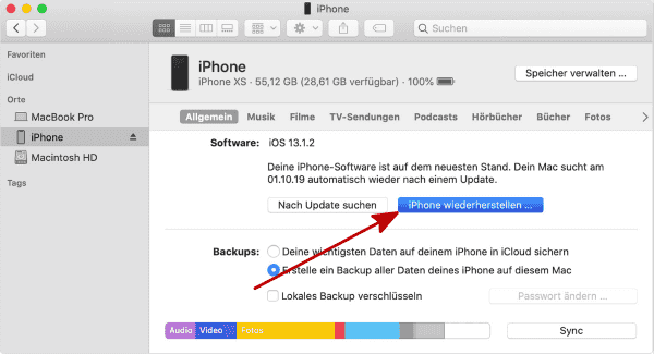 iPhone aus icloud entfernen