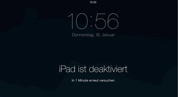 iPad ist deaktiviert