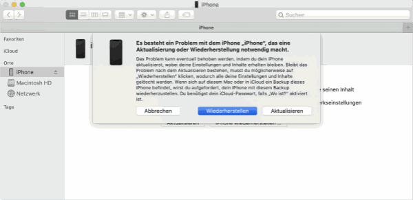 iPhone mit iTunes Entsperren