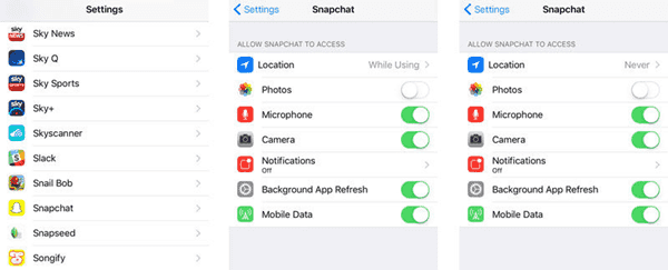 Snapchat standort faken iOS