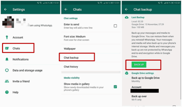 WhatsApp verlauf von Samsung auf Huawei